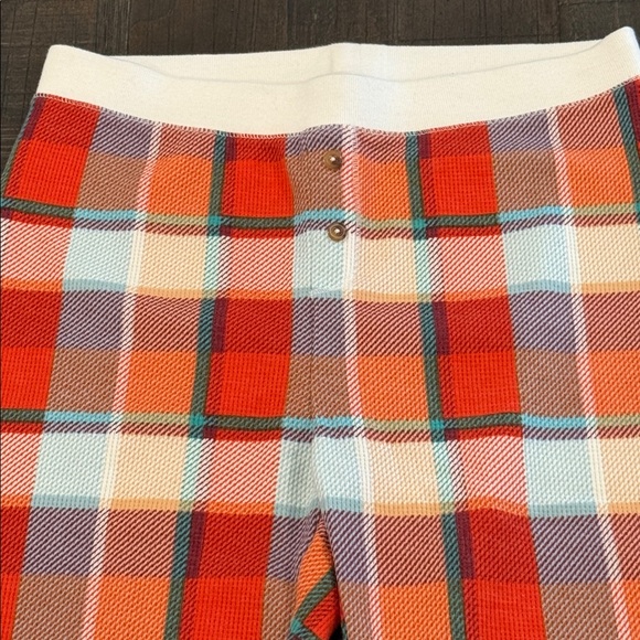 Old Navy Plaid Pajama Set Thermal Waffle Knit Long Sleeve Top S with Pants M - Picture 10 of 16